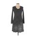 Gap Casual Dress - A-Line Scoop Neck 3/4 sleeves: Black Color Block Dresses - Women's Size X-Small