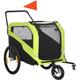 Pawhut - 2 in 1 Dog Bike Trailer Pet Stroller for Large Dogs Pet Bicycle Trolley Green - Green