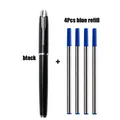 1 + 4Pcs Bureau École Stylo À Bille Stylo En Métal De Luxe En Métal Gel Stylos et Recharges Ensemble