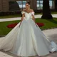 Robe de mariée en satin de luxe pour dames sexy arabe dubaï jupe trapèze train de balayage dos