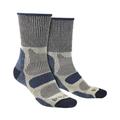 Bridgedale - Mens Hiking Lightweight Cotton Boot Socks - Indigo - Navy - Size UK 9-11