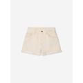 Chloé Girls Organic Cotton Denim Shorts In Ivory Size 12 Yrs