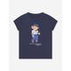Ralph Lauren Kids Baby Girls Bear Print T-shirt In Navy Size 18 - 24 Mths