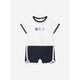 BOSS Baby Boys Organic Cotton Romper In Navy Size 1 Mth