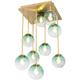 Athens - Plafonnier - 9 lumière - l 31 cm - Vert - Art Deco - éclairage intérieur - Salon i Chambre