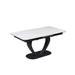 Chintaly Imports Pedestal Dining Table Metal in Black/Gray/White | 30 H x 63 W x 35.24 D in | Wayfair KARLEE-DT