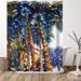 Americanflat 71" x 74" Shower Curtain, Palms by Suren Nersisyan Polyester in Blue | 74 H x 71 W in | Wayfair A108P180SHOW7174