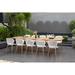 Amazonia Myers FSC Certified Wood 11pc Outdoor Dining Patio Set