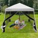 Costway 10x10Ft Patio Outdoor Instant Pop-up Canopy Slant Leg Mesh