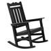 Winston Porter 1pc Kailan Rocking Gliding Adirondack Chair Plastic/Resin in Black | 43.7 H x 27.8 W x 35.1 D in | Wayfair