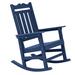 Winston Porter 1pc Kailan Rocking Gliding Adirondack Chair Plastic/Resin in Blue | 43.7 H x 27.8 W x 35.1 D in | Wayfair
