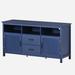 Red Barrel Studio® Gennadius 2 - Door Accent Cabinet Wood in Blue | 30 H x 57 W x 18.1 D in | Wayfair 7B45A472405749E297FD7FB1AC91A526