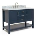 Winston Porter Padraigin 49" Single Bathroom Vanity Set Wood/Marble in Blue | 36 H x 49 W x 22 D in | Wayfair 6D465CDFA3B4430AAD14941D845D82D4
