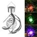 Solar Powered Wind Chimes LED Spiral Spinner Lamp Colour Changing Hanging Wind Light Galaxy Wind Chime for Outdoor Garden Courtyard Lawn Balcony Porch Decoration