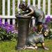 JeashCHAT Clearance Boy & Girl Garden Statue Scene of Little Boy Helps Sister Drink Water Playful Fountain Home Yard Patio Outdoor Decoration Sculpture