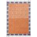 Casavani Pure Cotton Yoga Outdoor Patio Mat Orange Bedroom Area Carpet 3x20 feet