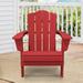 Outdoor Patio Folding HDPE Resin Adirondack Chair Red