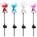 Solar Lights Outdoor - 4 Pack Solar Stake Light with Fiber Optic Angel Decorative Lights Multi-Color Changing LED Solar Lights for Yard Decorations Garden Gifts