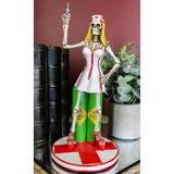Ebros Day Of The Dead Sexy Vixen Skeleton Physician Nurse Holding Syringe Statue