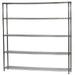 Shelving Inc. 12 d x 72 w x 96 h Chrome Wire Shelving with 5 Tier Shelves Weight Capacity 800lbs Per Shelf