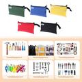 5 Pcs Canvas Tool Bag Pouch Heavy Duty Tool Zipper Pouch Bag 9.2 x 5.1 Inch Utility Multipurpose Pouch Tote Bag with Dependable Zipper Tool Storage Organizer for Tool Organization Random Color