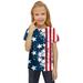 American Flag For Children Toddler 3D Graphic Printed Tees Boys Girls Novelty Short Sleeve T Shirts Unisex Casual Girls Short Sleeve Kids Casual Soft Blouse 4Th Of July Tops Shirt Orange 110