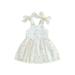 GXFC Toddler Girls Dresses Kids Sleeveless Off Shoulder Tulle Floral Casual Party Street Princess Dress 6M-4T
