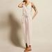 YSEINBH Women s Jumpsuits Casual Bodysuit Summer Playsuit Sleeveless Solid Color Belted Wrap V Neck Romper Overalls Beige XXL