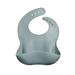 Silicone Baby Bibs Silicone Bibs for Babies Toddlers Girls and Boys Soft Adjustable Waterproof Bibs Baby Feeding Bibs(Gray Blue)