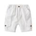 Pimfylm Toddler Baby Single and Toddler Boys Pull on Cargo Shorts White 1-2 Years