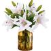 MAMOWEAR 5PCS Artificial Tiger Lily Flowers Latex Real Touch Fake Flower for Home Wedding Party Patio DÃ©cor
