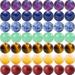 7 Chakra Natural Stone Beads 100pcs 8mm Round Genuine Real Stone Beading Loose Gemstone Amethyst Color Mixed DIY Smooth Beads for Bracelet Necklace Earrings Jewelry Making(7 Chakra Stone 8mm)