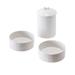 Manor White Treat Jar and Bowl for Dogs, Large, Pack of 3