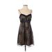 Guess Jeans Cocktail Dress - A-Line Sweetheart Sleeveless: Black Print Dresses - Women's Size 7