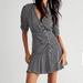 Free People Dresses | Free People Pippa Asymmetrical Gingham Mini Dress Black And White Checkered | Color: Black/White | Size: S