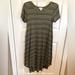 Lularoe Dresses | Euc - Lularoe Carly Dress - Worn Only A Couple Of Times | Color: Black/Green | Size: Xxs