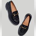 Madewell Shoes | Madewell The Bradley Hardware Lugsole Loafer In Croc Embossed Leather | Color: Gold | Size: Various