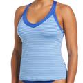 Nike Swim | Nike Chlorine Resistant Stripe V Neck Padded Tankini Swim Top Womens Medium M | Color: Blue/White | Size: M