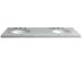 Bellaterra Home 65" Double Bathroom Vanity Top in Gray w/ Sink Ceramic/Stone/Granite in Gray/White | 1.2 H x 61 W x 22 D in | Wayfair