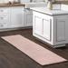 Pink 96 x 24 x 0.25 in Area Rug - Dakota Fields Penelope Braided Wool Area Rug Cotton/Wool | 96 H x 24 W x 0.25 D in | Wayfair