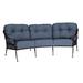 Woodard Derby 103" Wide Patio Sofa w/ Cushions Metal in Gray | Wayfair 4T0064-72-68R
