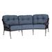 Woodard Derby 103" Wide Patio Sofa w/ Cushions Metal in Gray | Wayfair 4T0064-72-51N