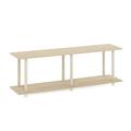 Furinno Turn-N-Tube No Tools Moderner rechteckiger Beistelltisch, Bauhaus-Eiche/Beige