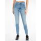 Skinny-fit-Jeans CALVIN KLEIN JEANS "HIGH RISE SUPER SKINNY ANKLE" Gr. 27, N-Gr, blau (denim light) Damen Jeans Röhrenjeans