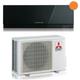 Mitsubishi - climatiseur electric inverter kirigamine zen r-32 black 12000 btu msz-ef35vgkb black