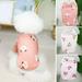 Waroomhouse Pets Clothes Soft Printing Comfortable Thickened Adorable Keep Warm Milk Silk Big Head Bear Pet Costume for Autumn