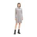 TOM TAILOR Damen Strickkleid mit Zopfmuster, medium silver grey melange, 32