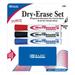 BAZIC Dry Erase Set Marker + Board Eraser Chisel Tip Whiteboard Markers 24-Packs