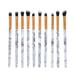 ZTTD 10 Pcs Makeup Brush Set Professional Face Eye Shadow Eyeliner Foundation Blush Lip Makeup Brushes Powder Liquid Cream Cosmetics Blending Brush Tool