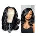 NIUREDLTD Black Wavy Natural Heat Curly Wig Use WigLong Wavy Middle Synthetic For Daily Wigs Wig Part For Women Wavy Party Part Wavy Middle